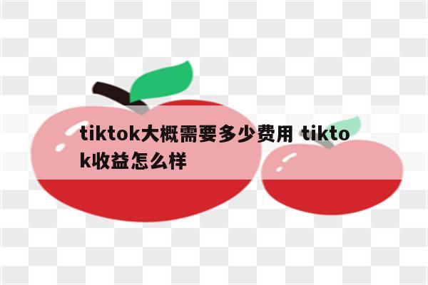 tiktok大概需要多少费用 tiktok收益怎么样
