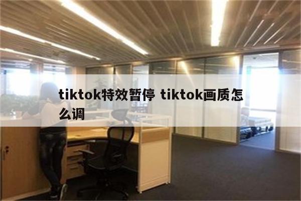 tiktok特效暂停 tiktok画质怎么调