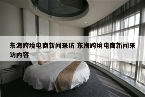 东海跨境电商新闻采访 东海跨境电商新闻采访内容