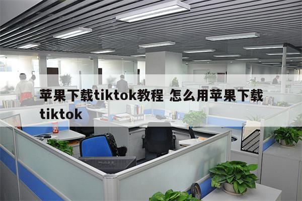 苹果下载tiktok教程 怎么用苹果下载tiktok
