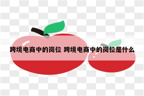 跨境电商中的岗位 跨境电商中的岗位是什么