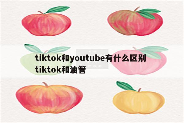 tiktok和youtube有什么区别 tiktok和油管