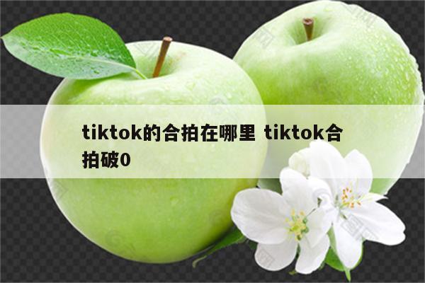 tiktok的合拍在哪里 tiktok合拍破0