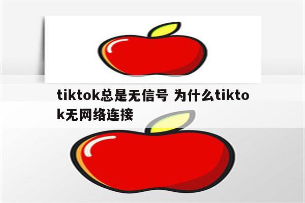 tiktok总是无信号 为什么tiktok无网络连接