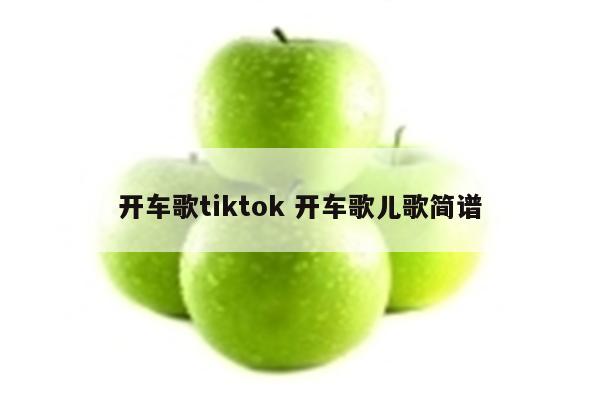 开车歌tiktok 开车歌儿歌简谱