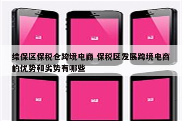 综保区保税仓跨境电商 保税区发展跨境电商的优势和劣势有哪些