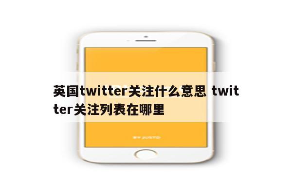 英国twitter关注什么意思 twitter关注列表在哪里