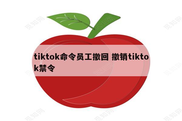 tiktok命令员工撤回 撤销tiktok禁令