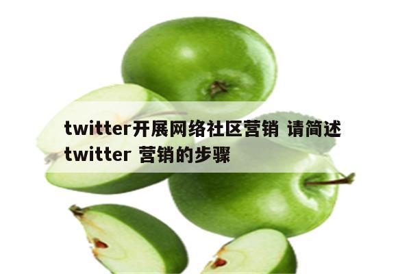 twitter开展网络社区营销 请简述 twitter 营销的步骤