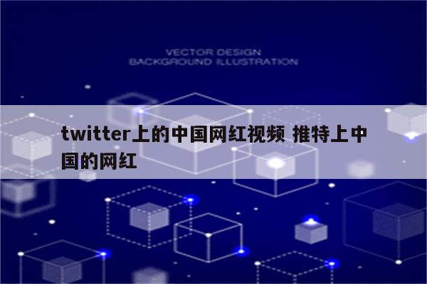 twitter上的中国网红视频 推特上中国的网红