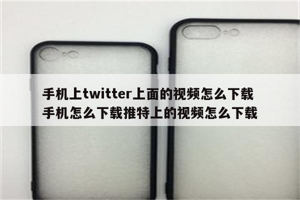 手机上twitter上面的视频怎么下载 手机怎么下载推特上的视频怎么下载