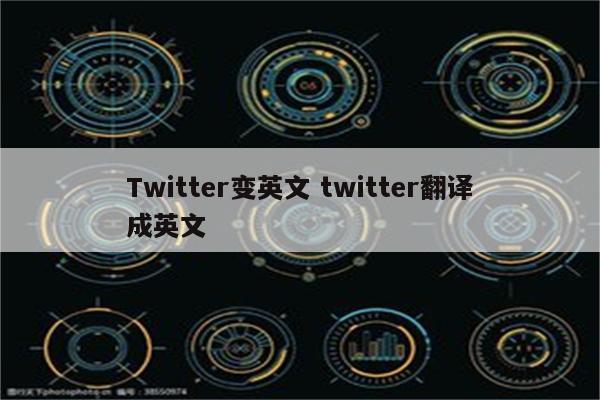 Twitter变英文 twitter翻译成英文