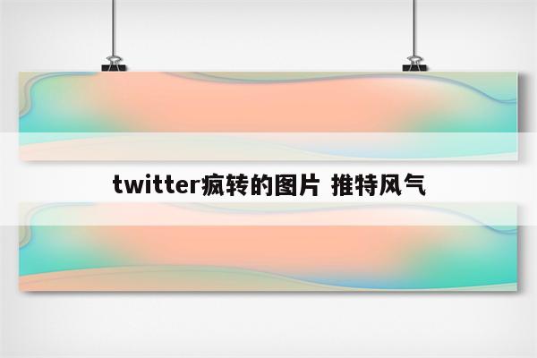twitter疯转的图片 推特风气