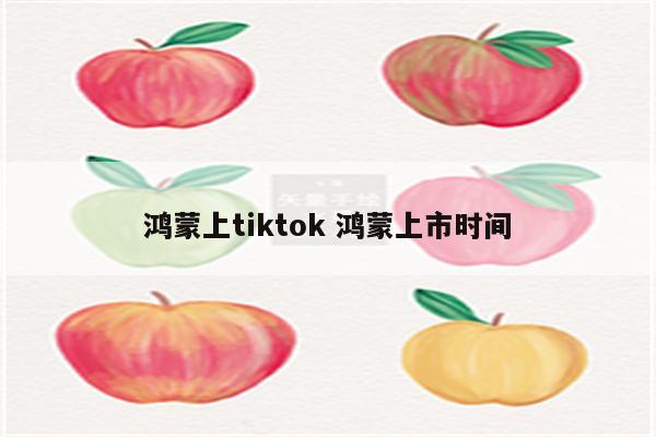 鸿蒙上tiktok 鸿蒙上市时间