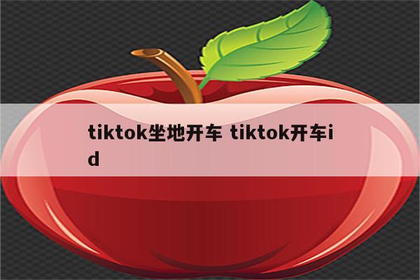 tiktok坐地开车 tiktok开车id