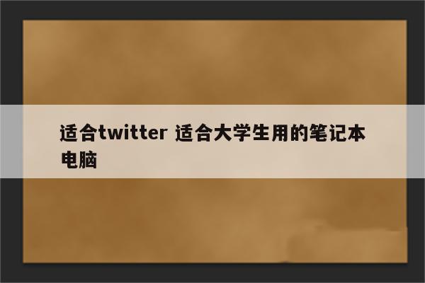 适合twitter 适合大学生用的笔记本电脑