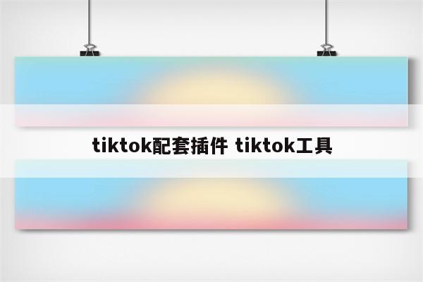 tiktok配套插件 tiktok工具