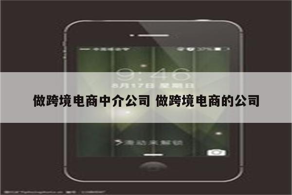 做跨境电商中介公司 做跨境电商的公司