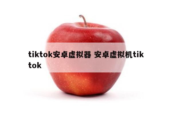 tiktok安卓虚拟器 安卓虚拟机tiktok