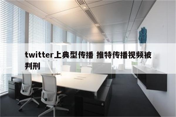 twitter上典型传播 推特传播视频被判刑