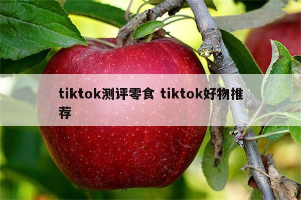 tiktok测评零食 tiktok好物推荐