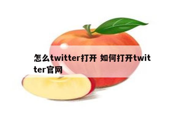怎么twitter打开 如何打开twitter官网