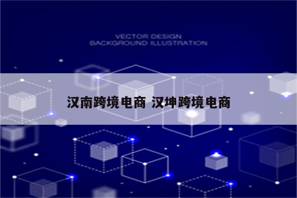 汉南跨境电商 汉坤跨境电商