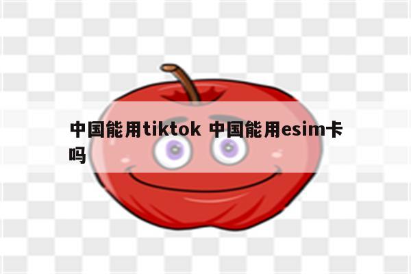 中国能用tiktok 中国能用esim卡吗