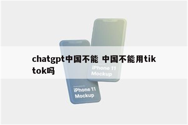 chatgpt中国不能 中国不能用tiktok吗