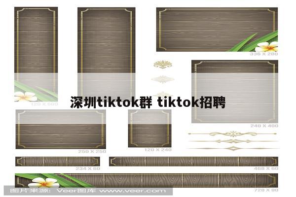 深圳tiktok群 tiktok招聘