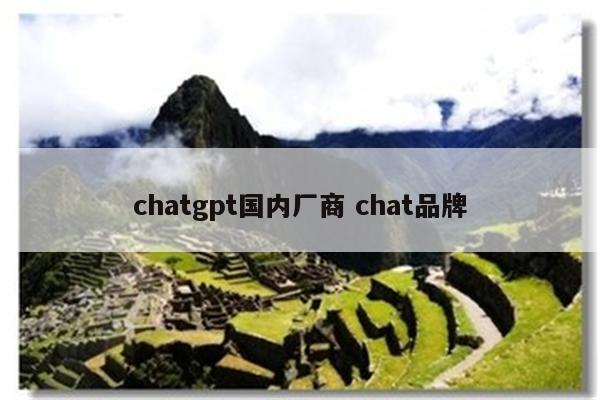chatgpt国内厂商 chat品牌