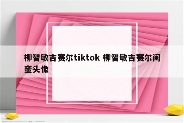 柳智敏吉赛尔tiktok 柳智敏吉赛尔闺蜜头像