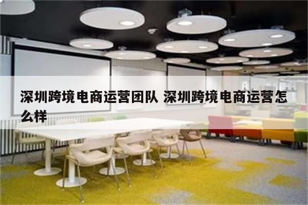 深圳跨境电商运营团队 深圳跨境电商运营怎么样