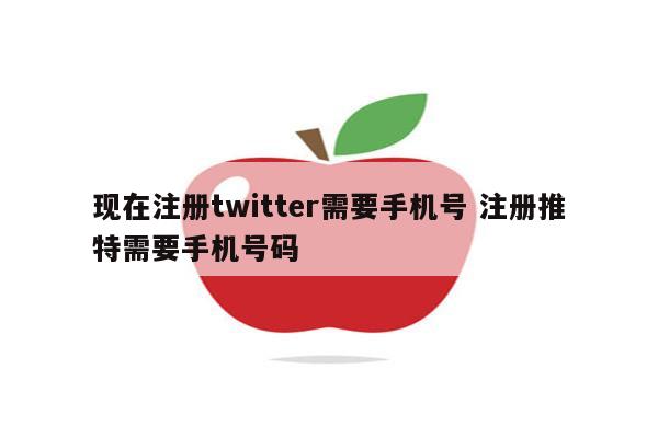 现在注册twitter需要手机号 注册推特需要手机号码