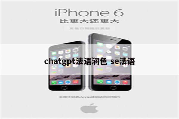 chatgpt法语润色 se法语