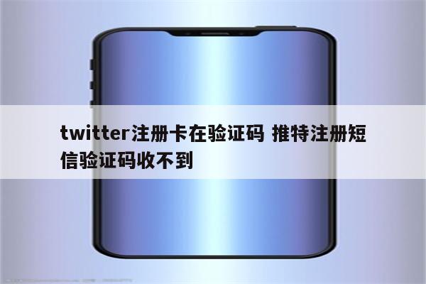 twitter注册卡在验证码 推特注册短信验证码收不到