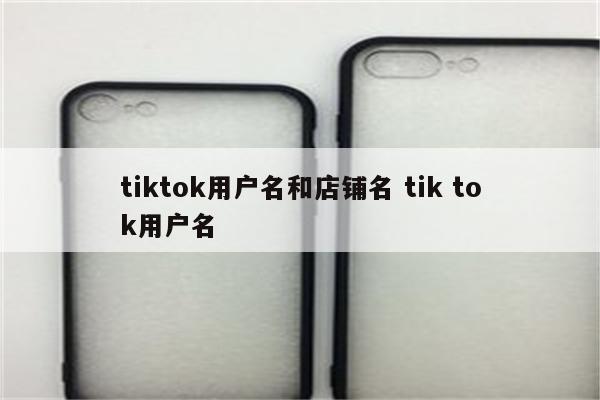 tiktok用户名和店铺名 tik tok用户名
