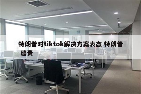 特朗普对tiktok解决方案表态 特朗普 谴责