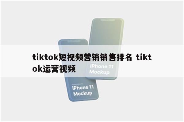 tiktok短视频营销销售排名 tiktok运营视频