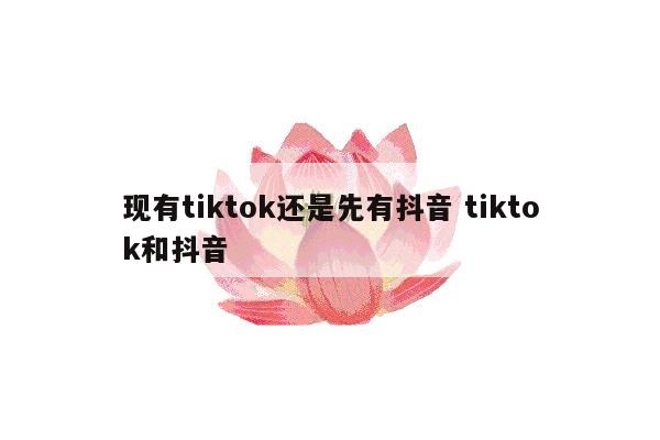 现有tiktok还是先有抖音 tiktok和抖音