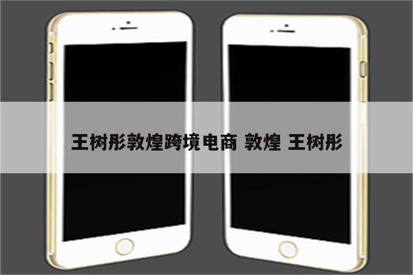 王树彤敦煌跨境电商 敦煌 王树彤