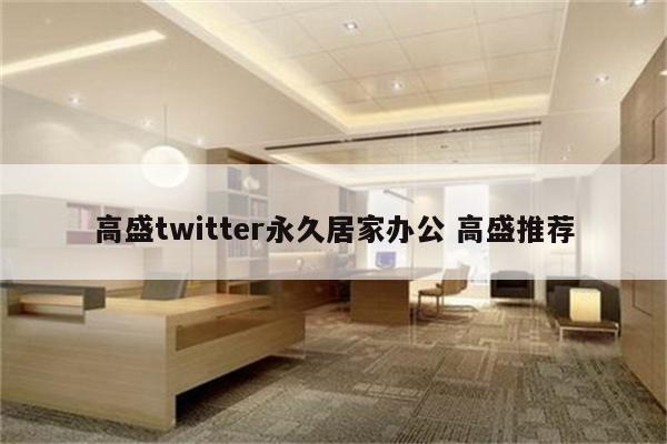 高盛twitter永久居家办公 高盛推荐