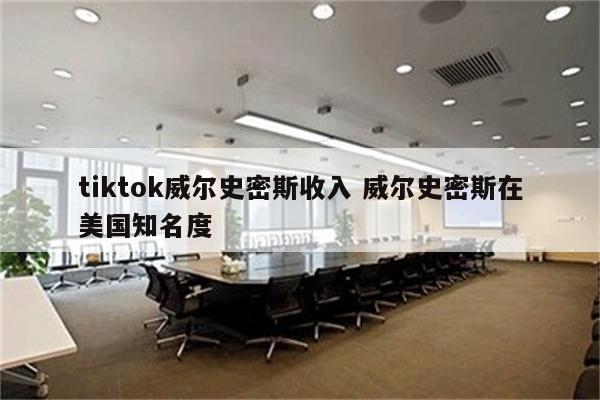 tiktok威尔史密斯收入 威尔史密斯在美国知名度