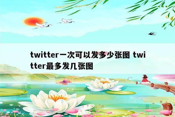 twitter一次可以发多少张图 twitter最多发几张图