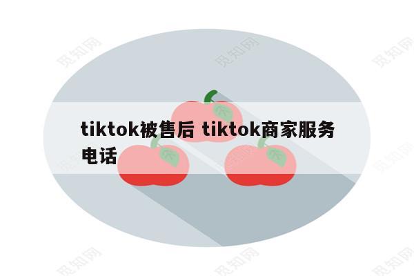tiktok被售后 tiktok商家服务电话