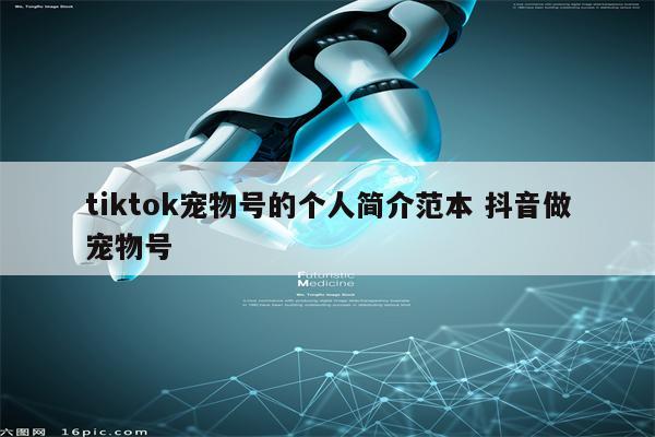 tiktok宠物号的个人简介范本 抖音做宠物号