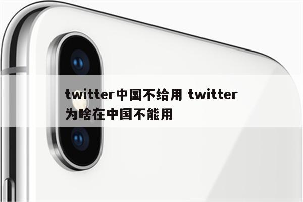 twitter中国不给用 twitter为啥在中国不能用