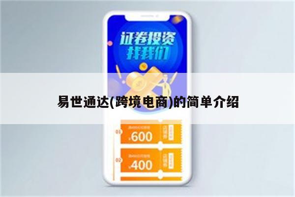 易世通达(跨境电商)的简单介绍