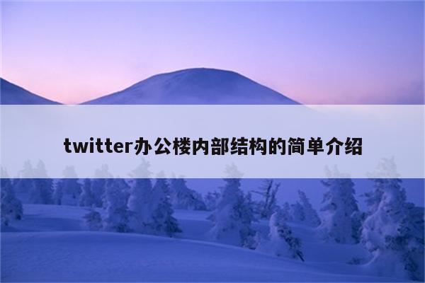 twitter办公楼内部结构的简单介绍