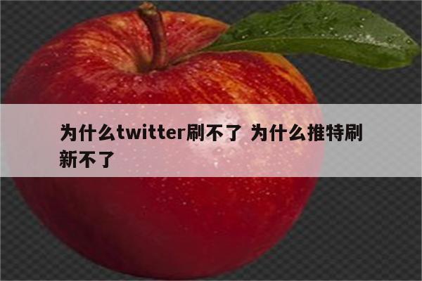 为什么twitter刷不了 为什么推特刷新不了